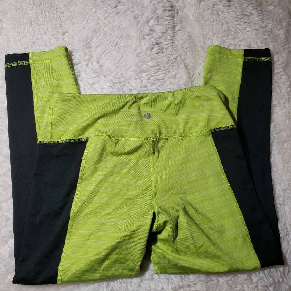 90 Degree Neon Green and Black Yoga Pants - Workout, Fitness, Gym